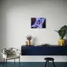 Visualization of a painting above a shelf with plants